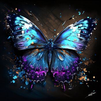 Digital Arts με τίτλο "Papillon V4" από Frédéric Font (Chroma), Αυθεντικά έργα τέχνης, Ψηφιακή ζωγραφική Τοποθετήθηκε στο Ξύ…