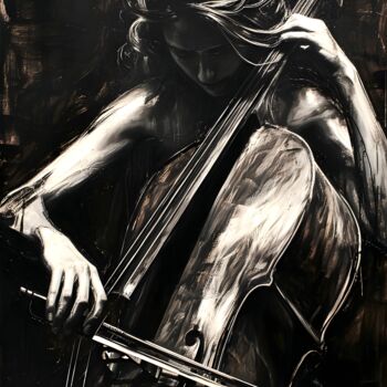 Arts numériques intitulée "Passion musicale" par Frédéric Font (Chroma), Œuvre d'art originale, Peinture numérique Monté sur…