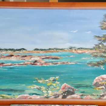 Painting titled "Paysage-bretagne, G…" by Frederique Colombelle, Original Artwork, Acrylic
