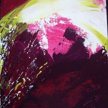 Painting titled "Purple 4" by Frédérique Louvet, Original Artwork, Acrylic