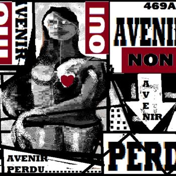 Цифровое искусство под названием ""avenir perdu"" - Frédérique Manley, Подлинное произведение искусства, Цифровая живопись