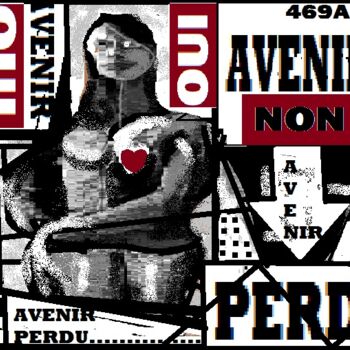 Digital Arts titled ""avenir perdu"" by Frédérique Manley, Original Artwork, Digital Painting