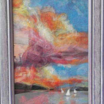 Painting titled "sunset" by Marta Fae, Original Artwork, Other