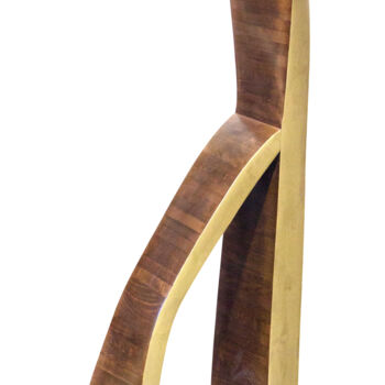 Sculpture titled "Gimel Gadol" by Gabriel Bass, Original Artwork, Wood