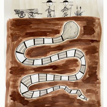Rysunek zatytułowany „earthworm” autorstwa Tomé, Oryginalna praca, Atrament