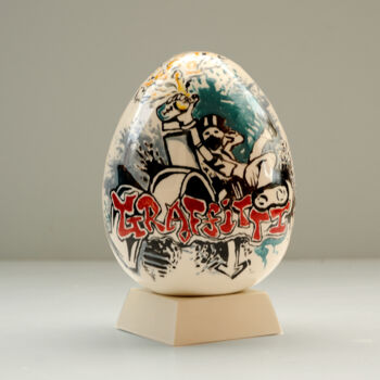 Sculpture intitulée "Egg collection - Gr…" par Gabriel Cristian Matei, Œuvre d'art originale, Céramique