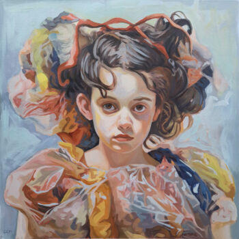 Painting titled "But mom, plastic is…" by Gabriel Cristian Matei, Original Artwork, Oil