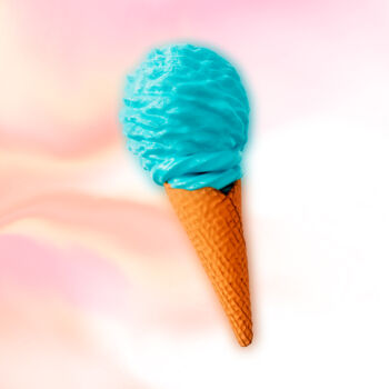 Цифровое искусство под названием "The ice cream made…" - Gabriela Radiante, Подлинное произведение искусства, 3D моделирован…