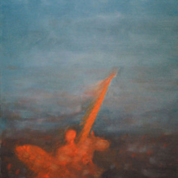 Pintura titulada "Quijote in flammes" por G. Orrico, Obra de arte original
