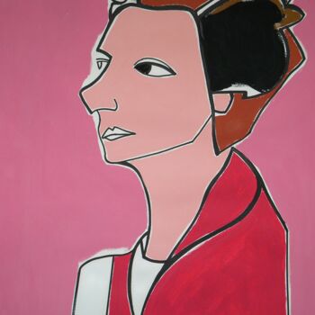 Malarstwo zatytułowany „Portrait de Peggy G…” autorstwa Gabriele Donelli, Oryginalna praca, Akryl