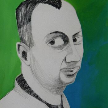 Painting titled "Portrait of Jorg Jm…" by Gabriele Donelli, Original Artwork, Pencil