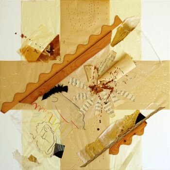 Collages titled "emozione-1mx1m.png" by Gabriella Porpora, Original Artwork