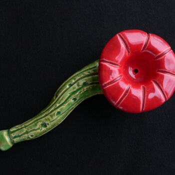 "Pipe fleur rouge en…" başlıklı Design Gabriel Tremblay tarafından, Orijinal sanat, Seramik