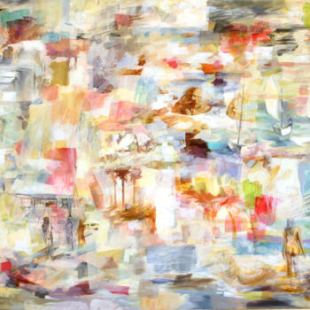 Картина под названием "43.55 7.0167" - Gabriel Vlaicu, Подлинное произведение искусства, Акрил