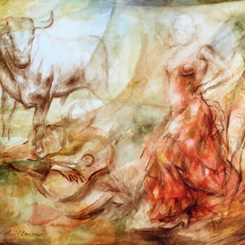 Рисунок под названием "sans titre" - Gabriel Vlaicu, Подлинное произведение искусства, Акварель