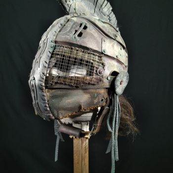 Sculpture intitulée "Gladiator helmet" par Igor Gadreaud (Gad the Brand), Œuvre d'art originale, Plastique