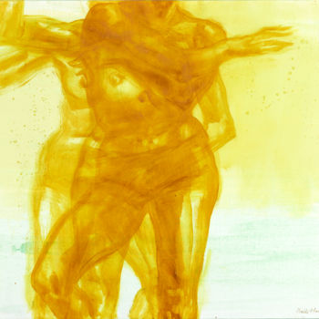 Schilderij getiteld "Golden magic Woman" door Gaele Flao, Origineel Kunstwerk