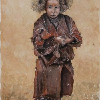 Painting titled "Enfant bothia (Népa…" by Jeangal, Original Artwork