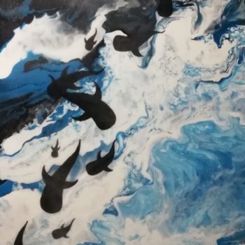 Malarstwo zatytułowany „Okyanus” autorstwa Galeri Bizon, Oryginalna praca, Akryl