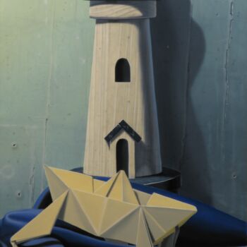 Malerei mit dem Titel "« Les p’tits bateau…" von Galerie De  Parrhasios, Original-Kunstwerk, Öl Auf Keilrahmen aus Holz mont…