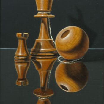 Malerei mit dem Titel "« Oisiveté princièr…" von Galerie De  Parrhasios, Original-Kunstwerk, Öl Auf Keilrahmen aus Holz mont…
