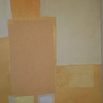 Painting titled "composition jaune d…" by Guy Billouet, Original Artwork, Oil