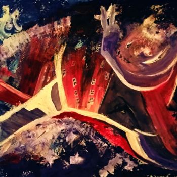 Картина под названием "Абстракция а3" - Galina Gonharova, Подлинное произведение искусства, Гуашь