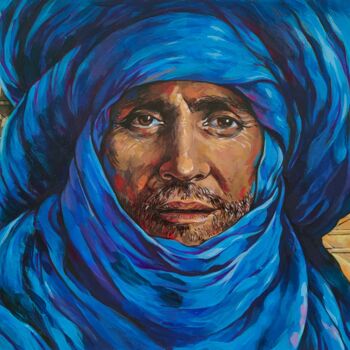 Painting titled "Tuareg" by Galina Kondrashova, Original Artwork, Acrylic