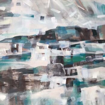 Pintura intitulada "Landscape. Misty va…" por Galina Poloz, Obras de arte originais, Acrílico
