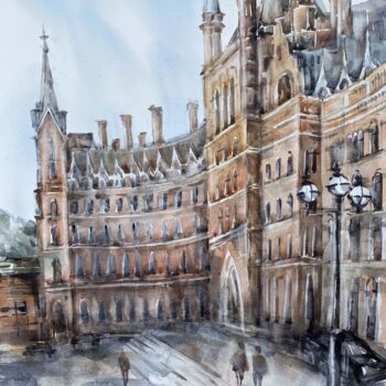 Картина под названием "London. St Pancras…" - Galina Poloz, Подлинное произведение искусства, Акварель