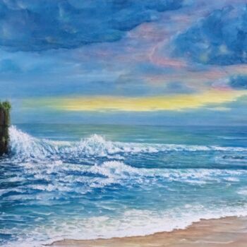 Painting titled "Symphony of Sunset" by Galina Vasiljeva, Original Artwork, Oil