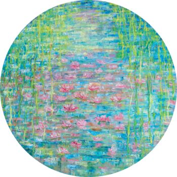 Pittura intitolato "Water lilies" da Galina Vasiljeva, Opera d'arte originale, Olio