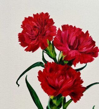 绘画 标题为“Carnation” 由Ольга Базанова, 原创艺术品, 油