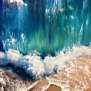 "Wave. View from abo…" başlıklı Tablo Ольга Базанова tarafından, Orijinal sanat, Petrol