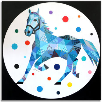 Pintura titulada "Admiral Horse" por Gardani, Obra de arte original, Oleo Montado en Bastidor de camilla de madera
