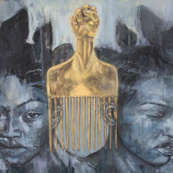 Картина под названием "Comb" - Gary Frier, Подлинное произведение искусства, Масло Установлен на Деревянная рама для носилок