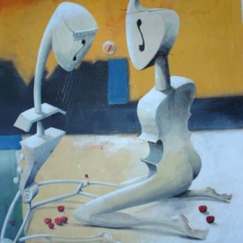 Painting titled "Amor musical" by Alejandro Maass, Original Artwork