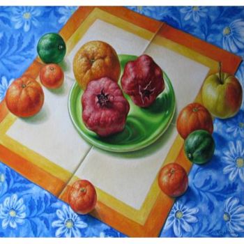 Картина под названием "фрукты" - Елена Кульчик, Подлинное произведение искусства, Масло