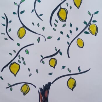 Dibujo titulada "The "limoncello" tr…" por Gazkob, Obra de arte original, Rotulador