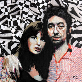 Painting titled "Serge Gainsbourg et…" by G. Carta, Original Artwork, Acrylic