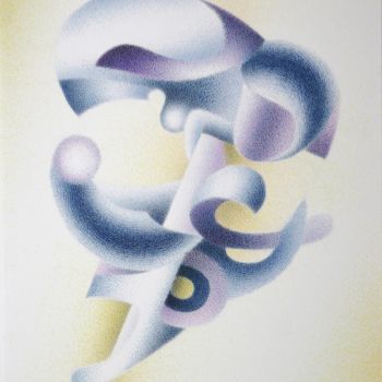 Dessin intitulée "The touched injury…" par Gerrit Cnossen, Œuvre d'art originale, Pastel Monté sur Carton