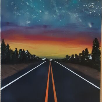Malarstwo zatytułowany „on the road” autorstwa Gecko, Oryginalna praca, Farba w spray'u