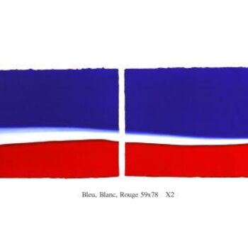 "Bleu blanc rouge" başlıklı Tablo Genevieve Carlier tarafından, Orijinal sanat, Petrol