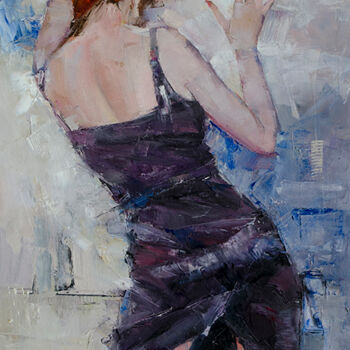 Painting titled "Figurative" by Gennadi Alekhnovich, Original Artwork, Oil Mounted on Wood Stretcher frame