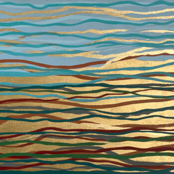 Картина под названием "Wise Sea - 152 x 61…" - George Hall, Подлинное произведение искусства, Акрил