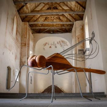 "sculpture-libellule…" başlıklı Heykel Marc Georgeault tarafından, Orijinal sanat, Metaller