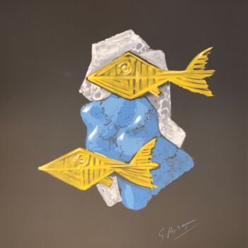 Druckgrafik mit dem Titel "Acheloos" von Georges Braque, Original-Kunstwerk, Lithographie