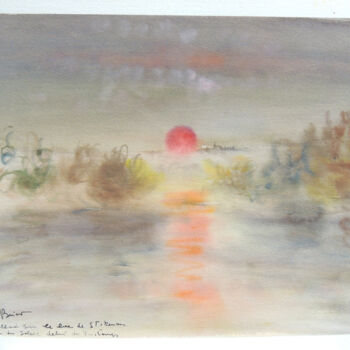 Malarstwo zatytułowany „Brouillard sur le l…” autorstwa Georges Briot, Oryginalna praca, Olej