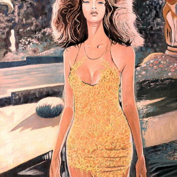 Peinture intitulée "Marina , mannequin…" par Gym, Œuvre d'art originale, Huile
