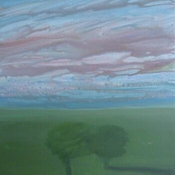 Painting titled "Deux arbres.jpg" by Georges Roques, Original Artwork, Acrylic